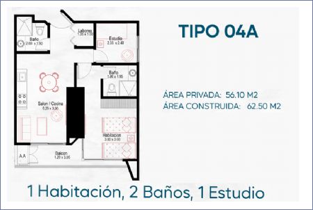 Imagen de Planta Tipo 04A - B3 Living