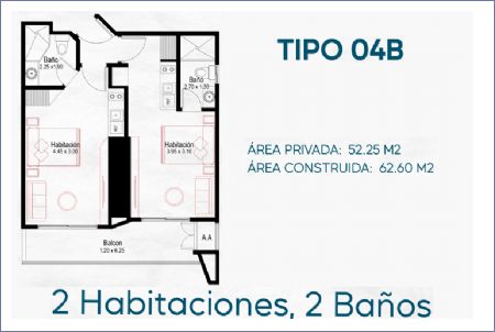 Imagen de Planta Tipo 04B - B3 Living
