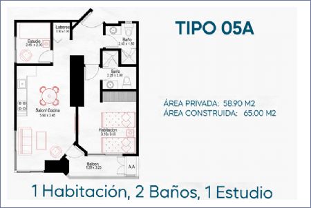 Imagen de Planta Tipo 05A - B3 Living