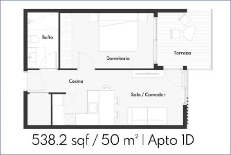 Imagen de Apartamento 1D - Oasis Bay