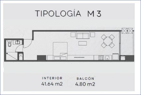 Imagen de Tipologia M3: Niveles 2 - 7 - Lirio Reforma