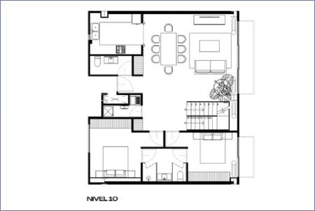 Imagen de Tipo 04: PH - 153.62 m2 - 2 habs -2 baños - Vertice