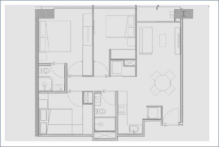 Imagen de Tipo A: 77.73 m2 - 3 habs - 2 baños - Orquídea Coyoacán