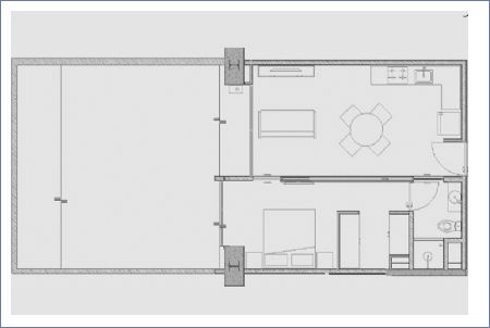 Imagen de Tipo DG: 88.44 m2 - 1 hab - 1 baño - Orquídea Coyoacán