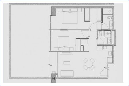 Imagen de Tipo EG: 126.49 m2 - 2 habs - 2 baños - Orquídea Coyoacán