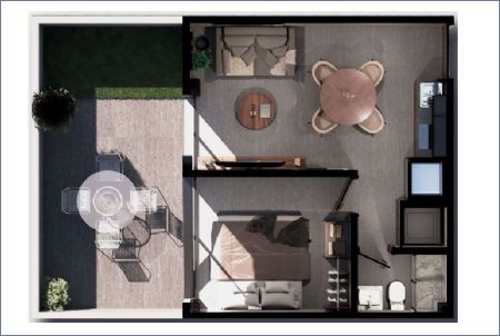 Imagen de Unidad 104 - Nivel 1 : 59.33 m2 - 1 hab - 1 baño - Rodo Ontario