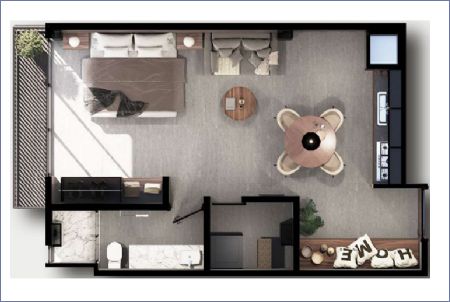 Imagen de Unidad 201 - Nivel 2 : 52.35 m2 - 1 hab - 1 baño - Rodo Ontario