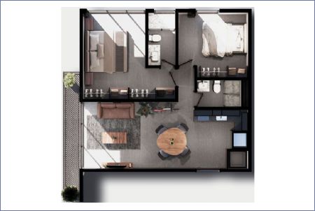 Imagen de Unidad 203 - Nivel 2 : 72.52 m2 - 2 habs - 2 baños - Rodo Ontario