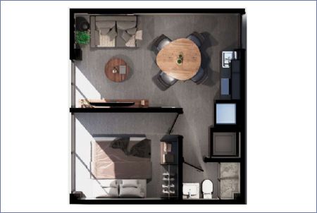 Imagen de Unidad 204 - Nivel 2 : 35.94 m2 - 1 hab - 1 baño - Rodo Ontario