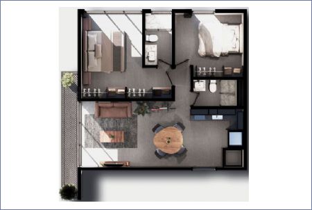 Imagen de Unidad 303 - Nivel 3 : 72.52 m2 - 2 habs - 2 baños - Rodo Ontario