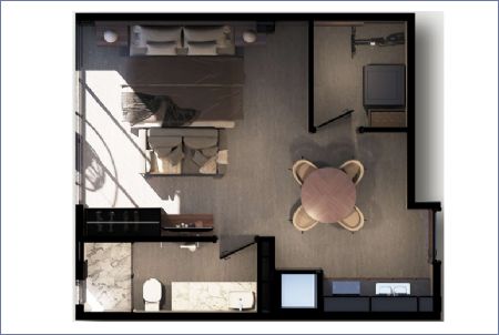 Imagen de Unidad 701 - Nivel 7 : 39.64 m2 - 1 hab - 1 baño - Rodo Ontario