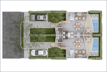 Imagen de Tipo 1: Lote=130 m2 - Construidos: 107.5 m2 - 2 Plantas - Canoes