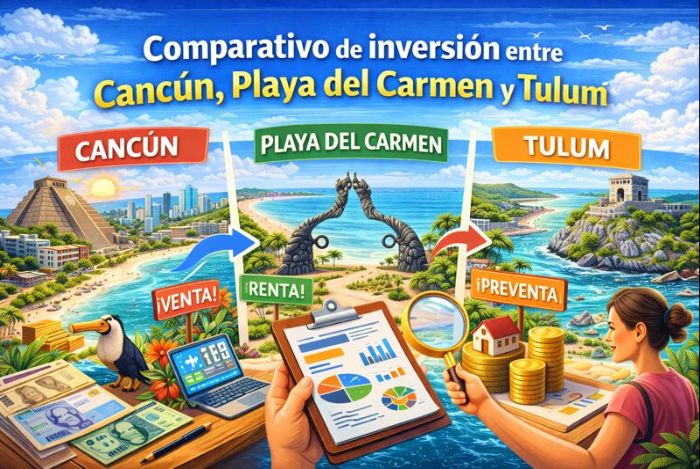 Foto artículo: Comparativo de inversión entre Cancún, Playa del Carmen y Tulum